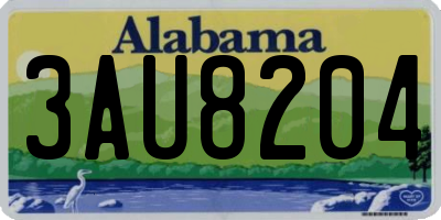 AL license plate 3AU8204