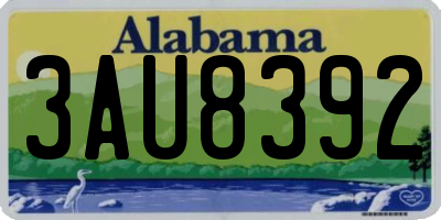 AL license plate 3AU8392