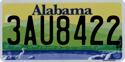 AL license plate 3AU8422