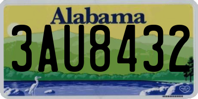 AL license plate 3AU8432