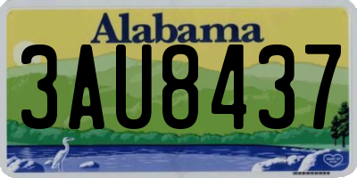 AL license plate 3AU8437