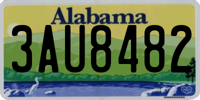 AL license plate 3AU8482