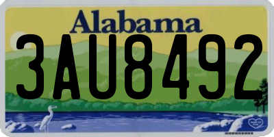 AL license plate 3AU8492