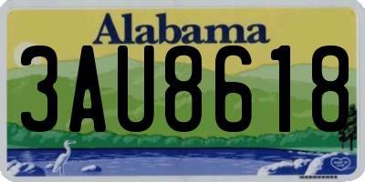 AL license plate 3AU8618
