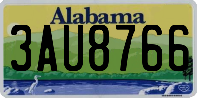 AL license plate 3AU8766