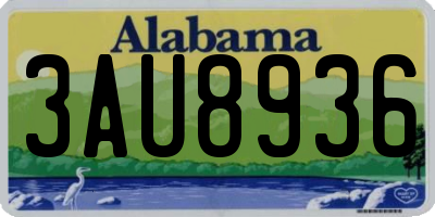 AL license plate 3AU8936