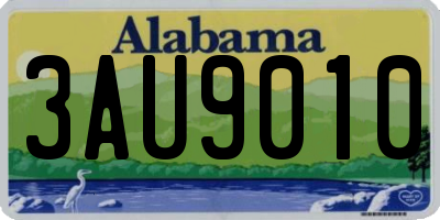 AL license plate 3AU9010