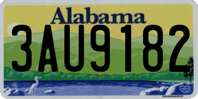 AL license plate 3AU9182