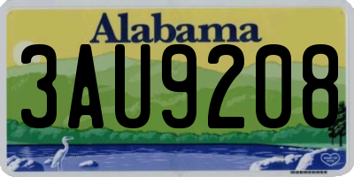 AL license plate 3AU9208