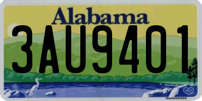 AL license plate 3AU9401