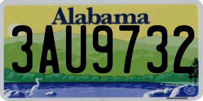 AL license plate 3AU9732