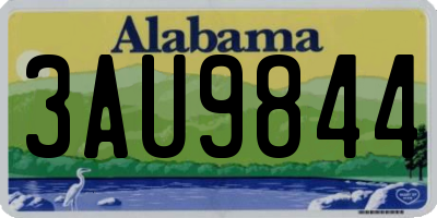 AL license plate 3AU9844