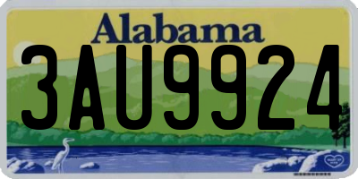 AL license plate 3AU9924