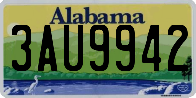 AL license plate 3AU9942