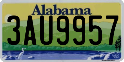 AL license plate 3AU9957