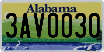 AL license plate 3AV0030