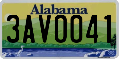 AL license plate 3AV0041