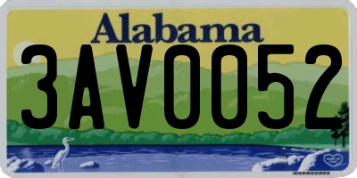 AL license plate 3AV0052