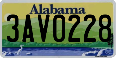 AL license plate 3AV0228