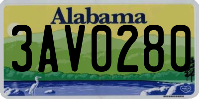 AL license plate 3AV0280