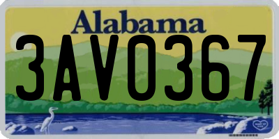 AL license plate 3AV0367