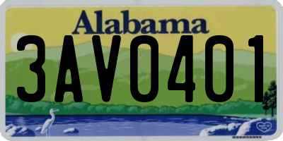 AL license plate 3AV0401
