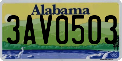 AL license plate 3AV0503