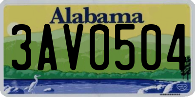 AL license plate 3AV0504