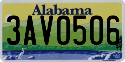 AL license plate 3AV0506