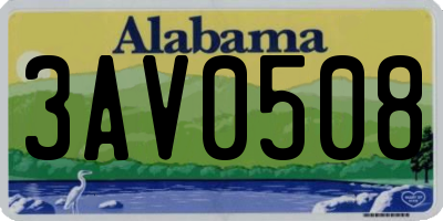 AL license plate 3AV0508