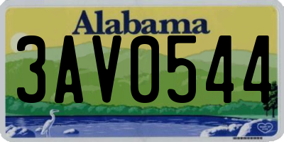 AL license plate 3AV0544