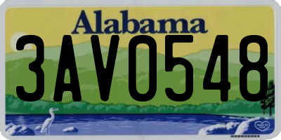 AL license plate 3AV0548