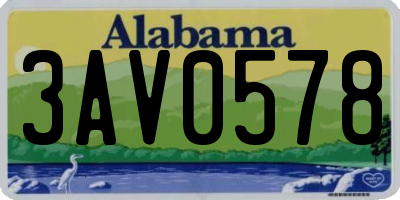 AL license plate 3AV0578