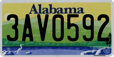 AL license plate 3AV0592