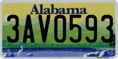 AL license plate 3AV0593
