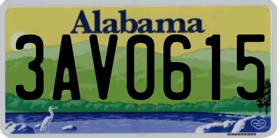 AL license plate 3AV0615