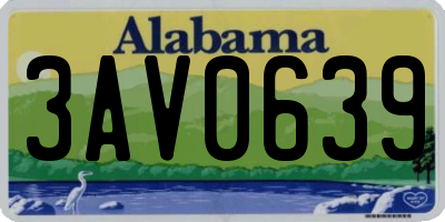 AL license plate 3AV0639