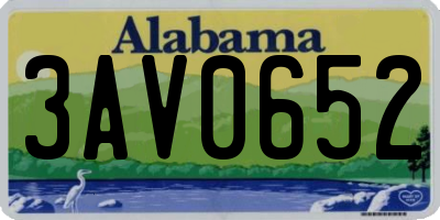 AL license plate 3AV0652