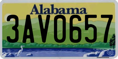AL license plate 3AV0657