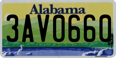 AL license plate 3AV0660