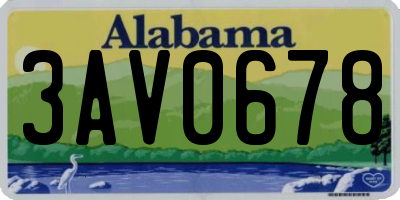 AL license plate 3AV0678