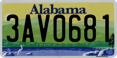 AL license plate 3AV0681