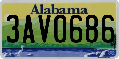 AL license plate 3AV0686
