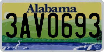 AL license plate 3AV0693