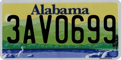 AL license plate 3AV0699
