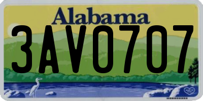 AL license plate 3AV0707
