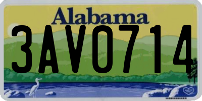 AL license plate 3AV0714