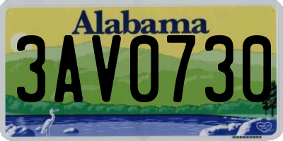 AL license plate 3AV0730