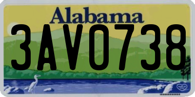 AL license plate 3AV0738