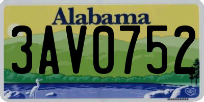 AL license plate 3AV0752